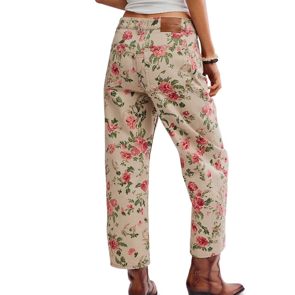 We The Free Deep Trance Printed Crop Jeans in Wallpaper Floral Sz 28 NWT $128R - Picture 4 of 8